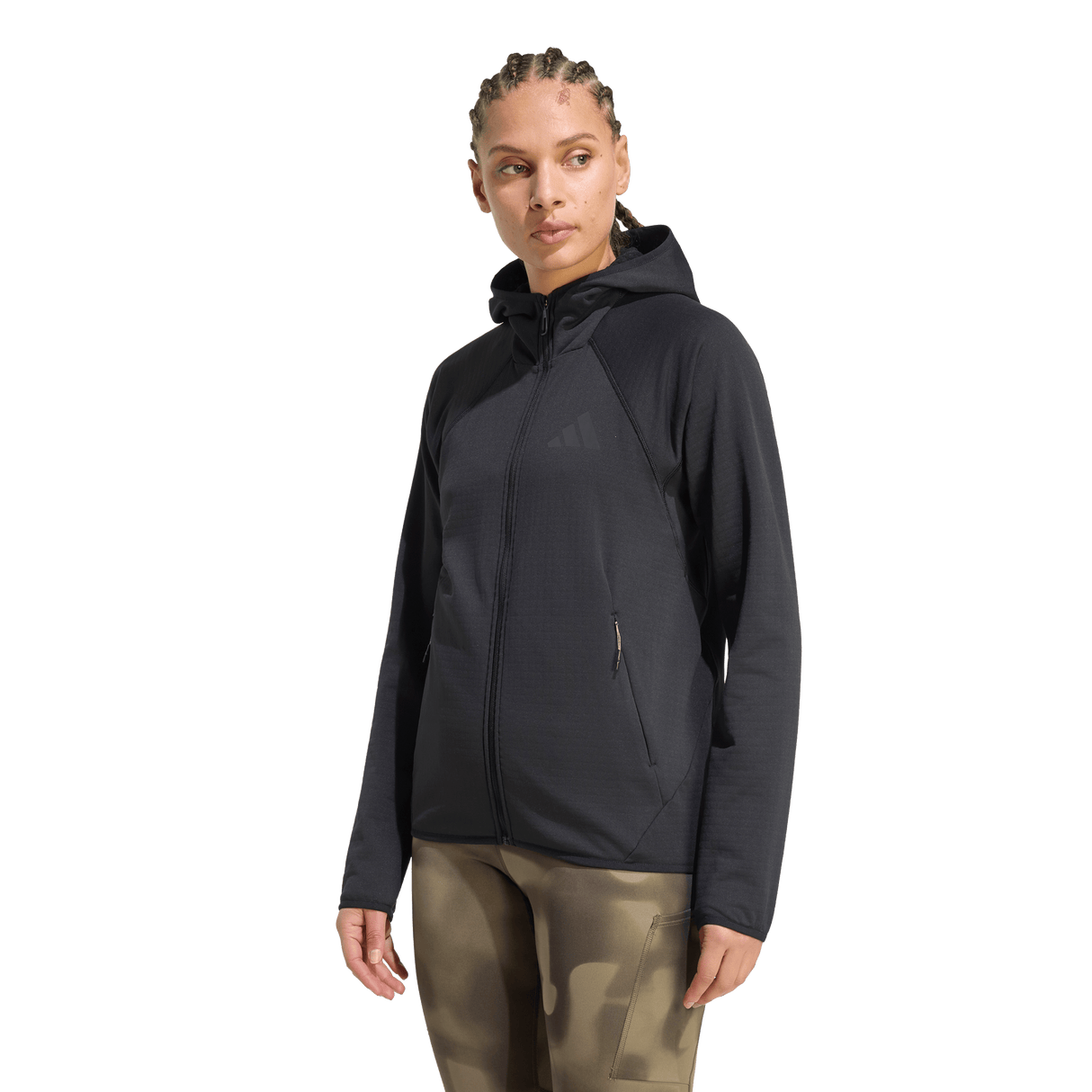 ADIDAS - TERREX Xperior CLIMAWARM+ Ventknit Fleece Hooded Jacket - Donna - Black - image 2