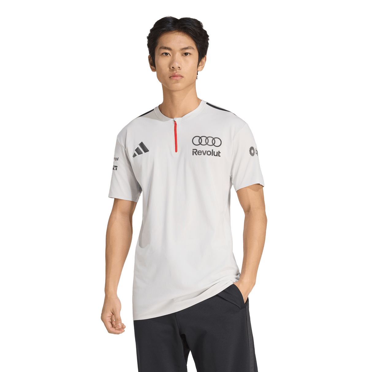 ADIDAS - Audi Revolut Formula One Team 2026 Engineers & Marketing Polo Short Sleeve - Uomo - Grey - image 6