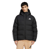ADIDAS - Essentials CLIMAWARM Giacca Piumino Con Cappuccio 3 Strisce - Uomo - Black - image 2