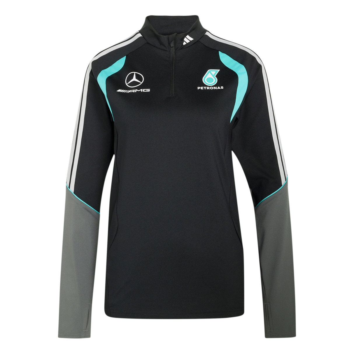 ADIDAS - Mercedes - Amg Petronas Formula 1 Team Mechanics Quarter Zip - Donna - Black - image 1