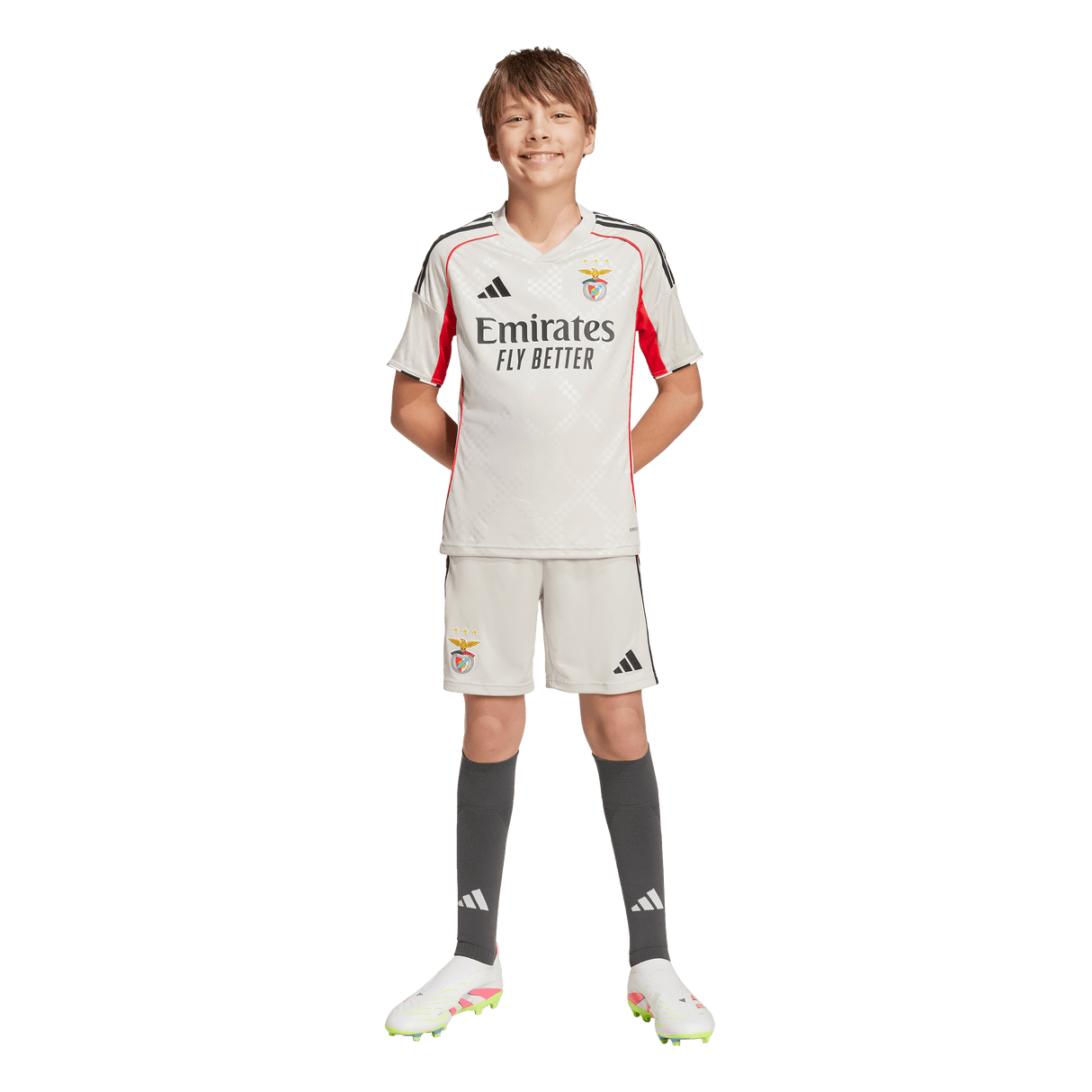 ADIDAS - Sl Benfica 25/26 Away Kids Set - Beige - image 5
