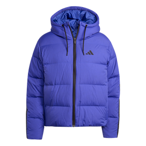 ADIDAS - Giacca Con Cappuccio In Piuma Essentials CLIMAWARM 3 Strisce - Donna - Blue - image 1