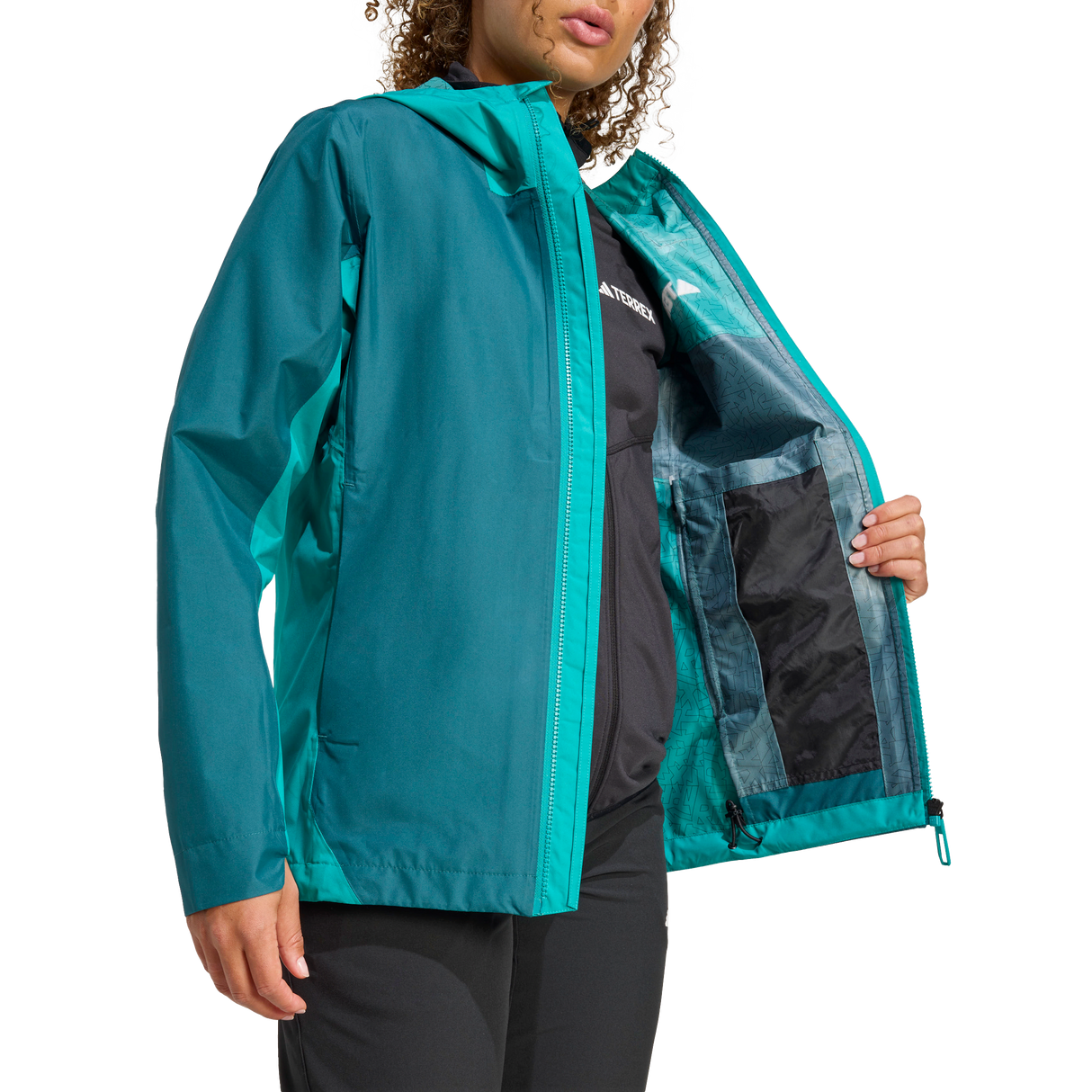 ADIDAS - Giacca TERREX Multi 2.5L RAIN.RDY - Donna - Green - image 5