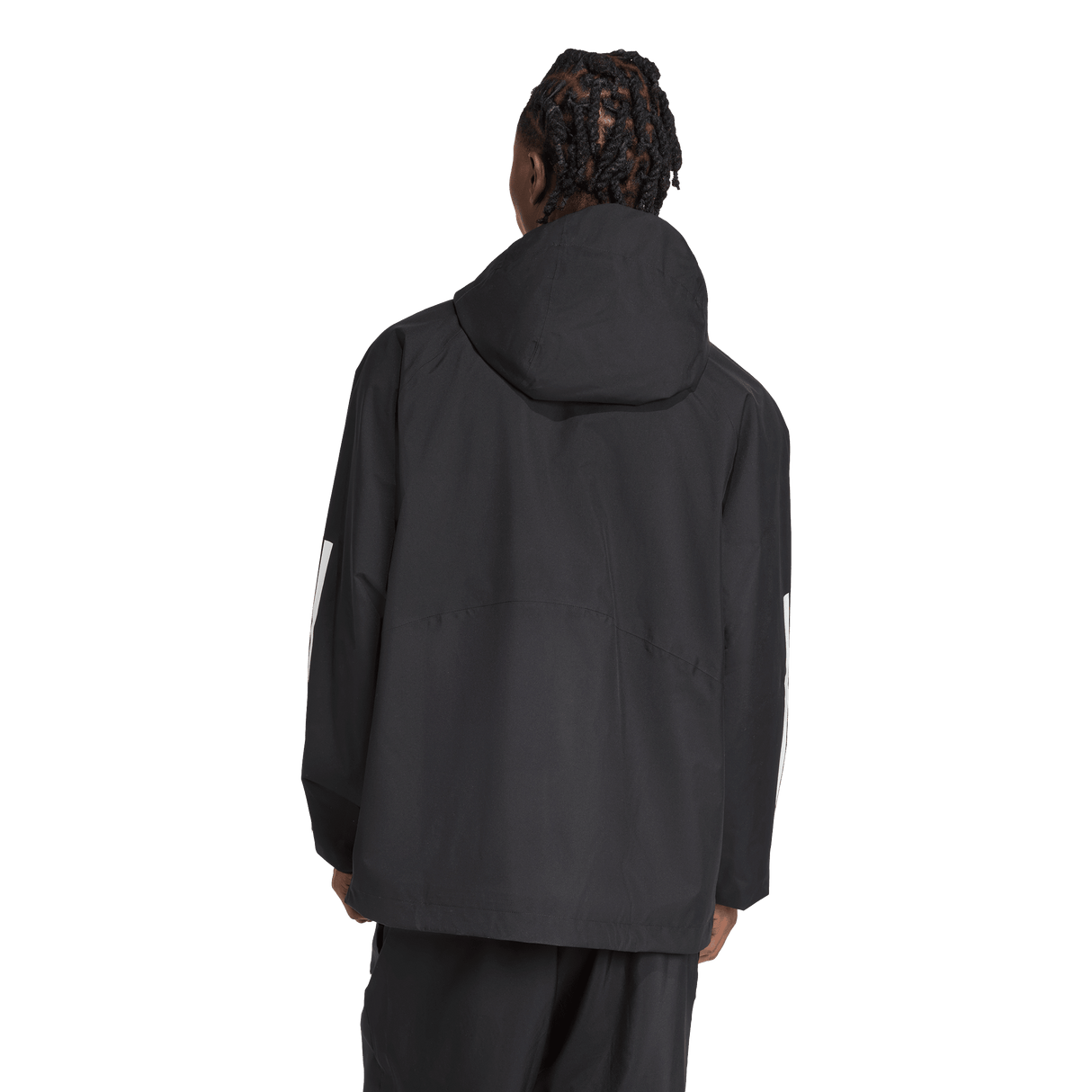 ADIDAS - Essentials CLIMAPROOF 3 Stripes Hooded Jackets - Uomo - Black - image 3