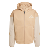 ADIDAS - Z.N.E. Adidas Felpa Con Cappuccio E Zip Integrale - Uomo - Brown - image 1