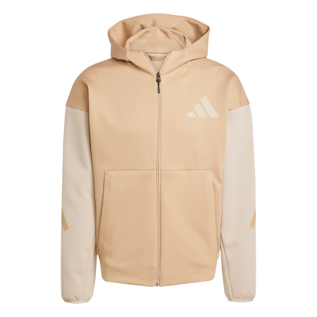ADIDAS - Z.N.E. Adidas Felpa Con Cappuccio E Zip Integrale - Uomo - Brown - image 1