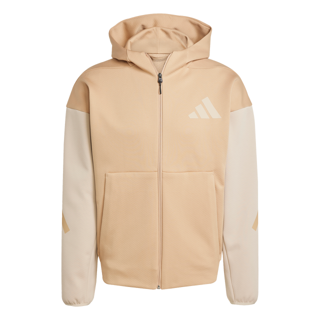 ADIDAS - Z.N.E. Adidas Felpa Con Cappuccio E Zip Integrale - Uomo - Brown - image 1