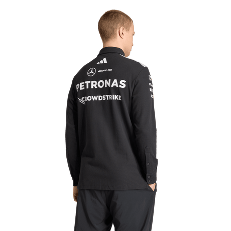ADIDAS - Mercedes - Amg Petronas Formula 1 Team Engineers Polo Longsleeve - Uomo - Black - image 3