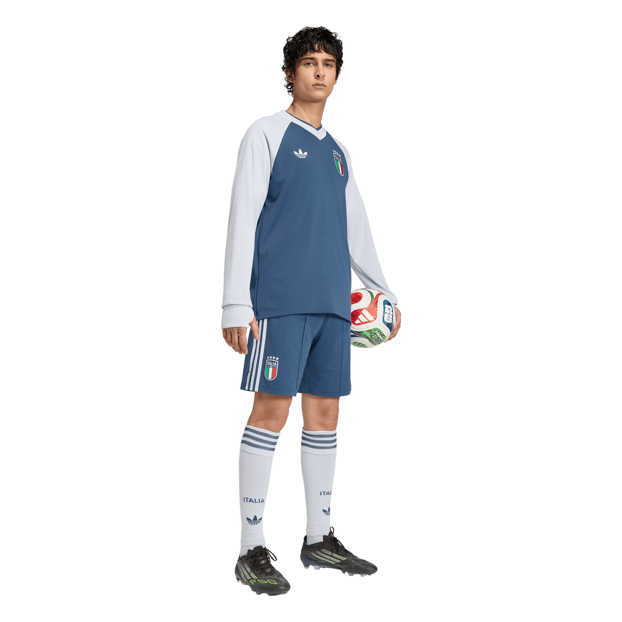 ADIDAS - Italy 26 Away Pre-Match Warm Top - Uomo - Blue - image 4