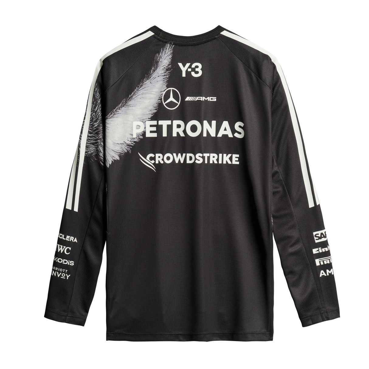 ADIDAS - Y-3 Mercedes - Amg Petronas Formula 1 Team Driver Long Sleeve Jersey - Black - image 10