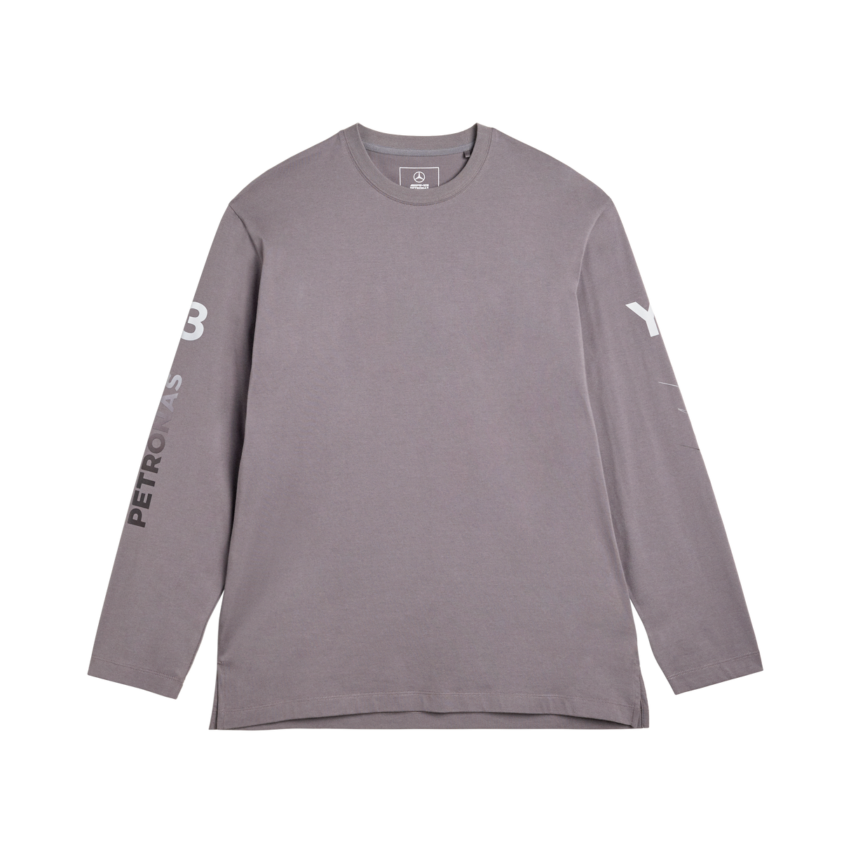 ADIDAS - Y-3 Mercedes - Amg Petronas Formula 1 Team Chaos Logo Long Sleeve Tee - Grey - image 1