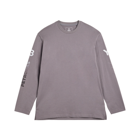 ADIDAS - Y-3 Mercedes - Amg Petronas Formula 1 Team Chaos Logo Long Sleeve Tee - Grey - image 1