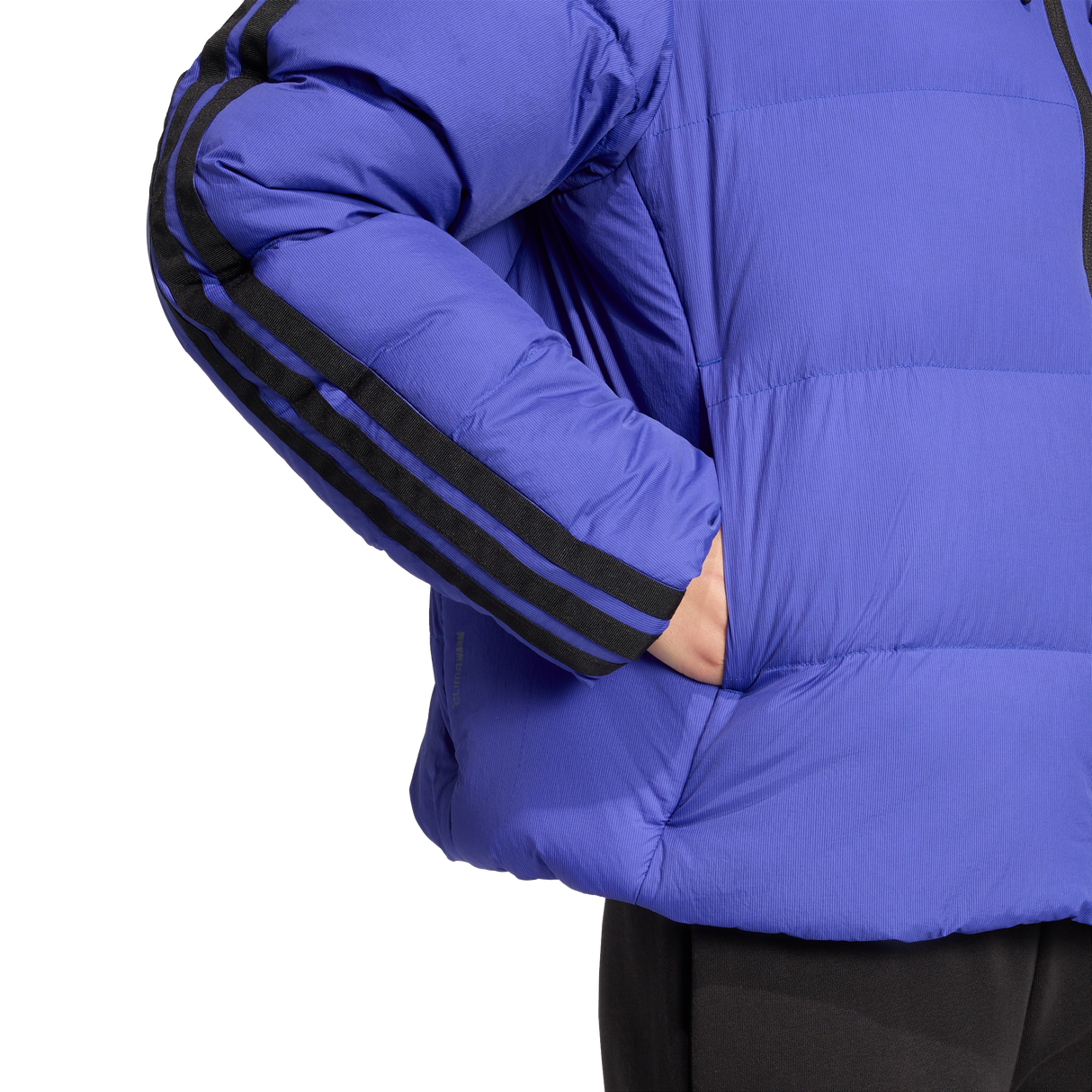 ADIDAS - Giacca Con Cappuccio In Piuma Essentials CLIMAWARM 3 Strisce - Donna - Blue - image 6