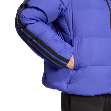 ADIDAS - Giacca Con Cappuccio In Piuma Essentials CLIMAWARM 3 Strisce - Donna - Blue - image 6