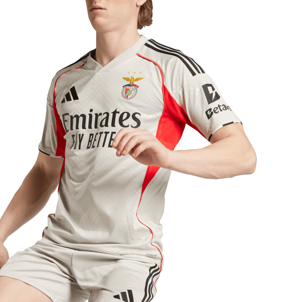 ADIDAS - Maglia Da Trasferta Benfica 25/26 - Uomo - Beige - image 7