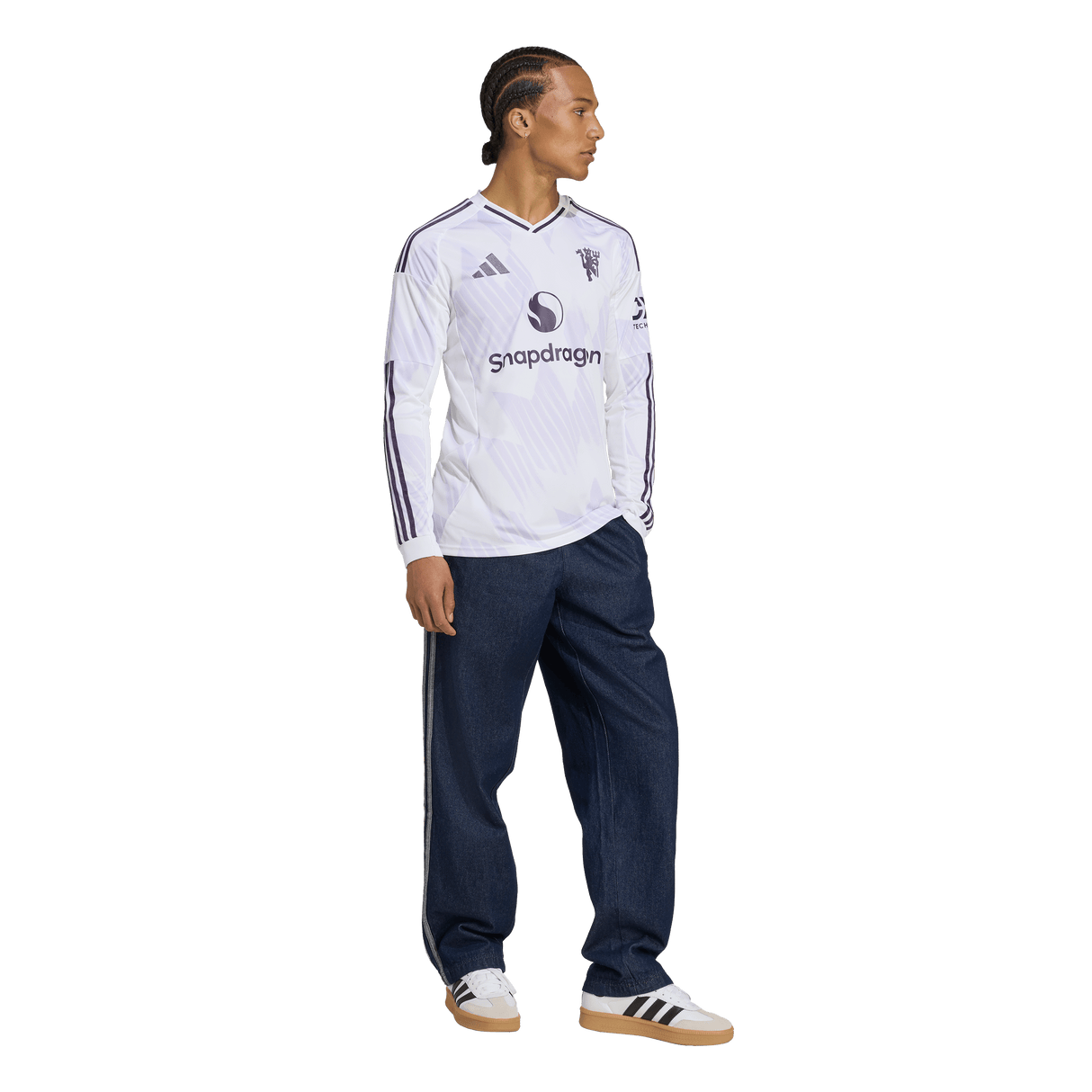 ADIDAS - Maglia A Manica Lunga Away Manchester United 25/26 - Uomo - White - image 5
