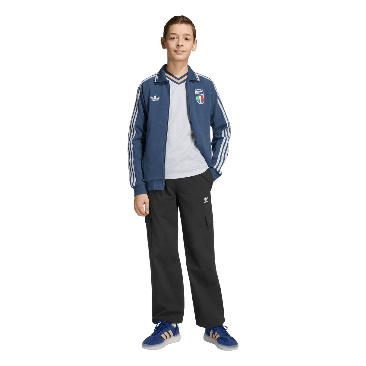 ADIDAS - Italy Away Anthem Jacket Kids - Blue - image 4