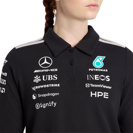 ADIDAS - Mercedes - Amg Petronas Formula 1 Team Engineers Polo Longsleeve - Donna - Black - image 5