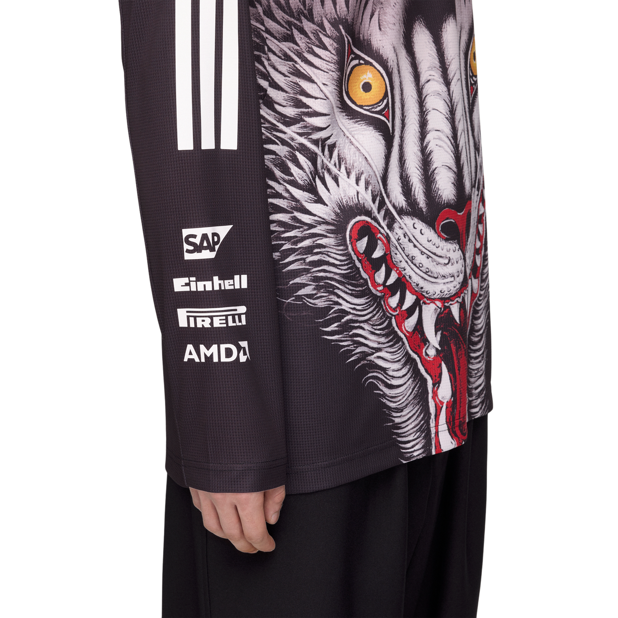 ADIDAS - Y-3 Mercedes - Amg Petronas Formula 1 Team Driver Long Sleeve Jersey - Black - image 8