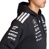 ADIDAS - Felpa Con Cappuccio Mercedes-Amg Petronas Formula 1 Team Driver - Uomo - Black - image 5