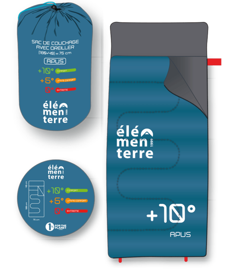 ELEMENTERRE - Sacco a pelo APUS con cuscino