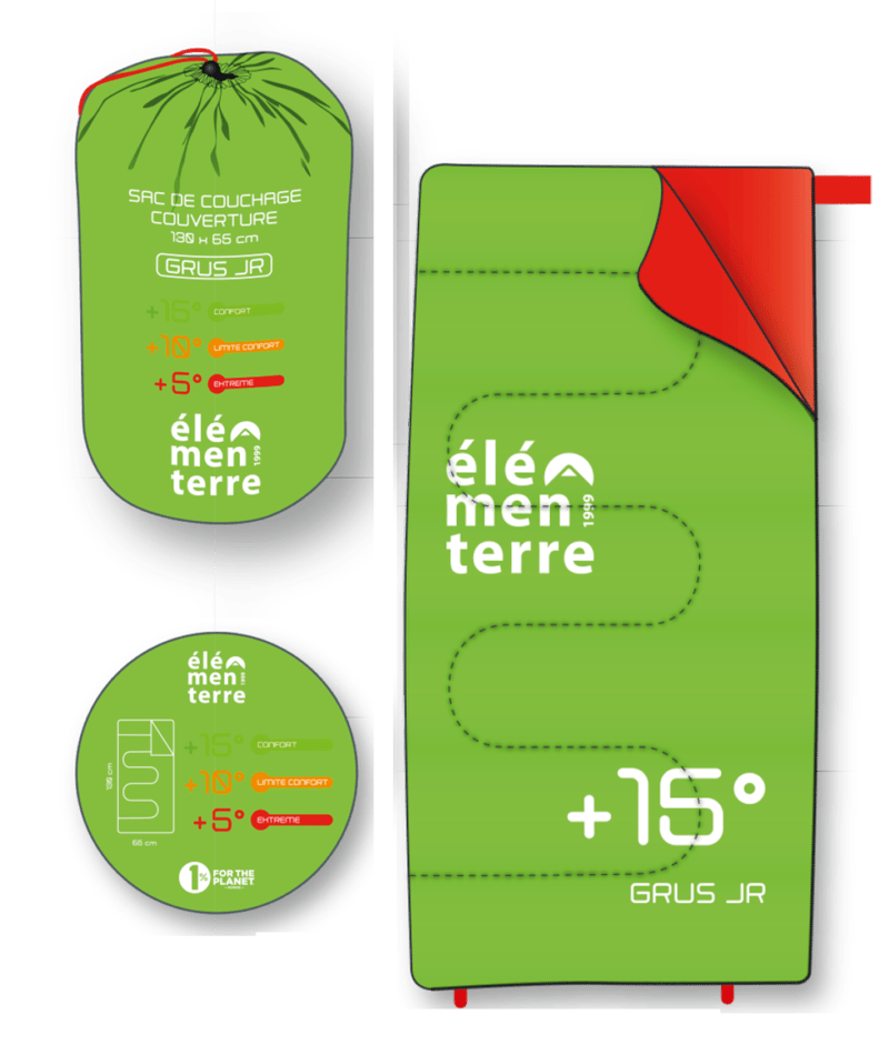 ELEMENTERRE - GRUS_JR Coperta per sacco a pelo junior