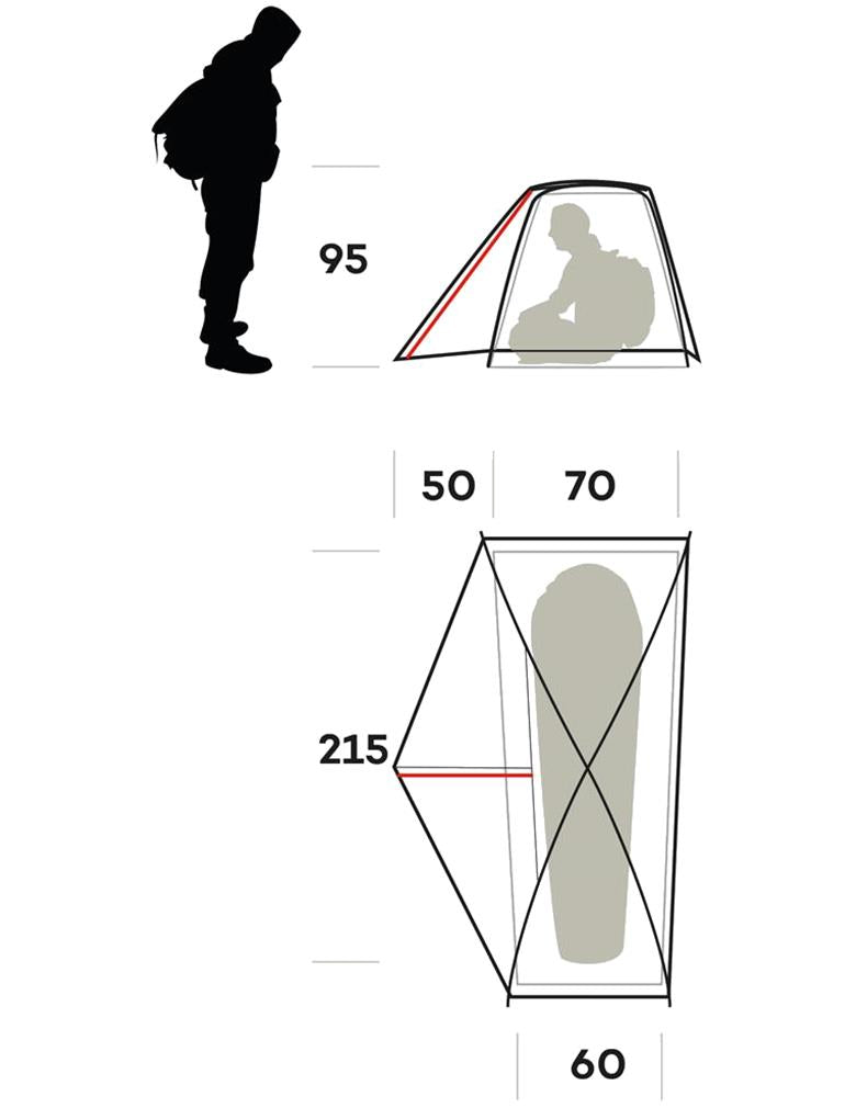 FERRINO NEMESI 1 PRO TENDA MONOPOSTO LEGGERA TREKKING BIKEPACKING